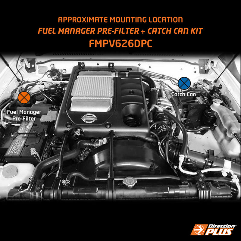 Direction Plus Fuel Manager Pre-Filter and Catch Can Kit Suits Nissan Patrol FMPV626DPC