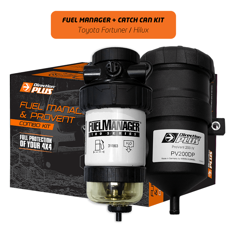 Direction Plus Fuel Manager Pre-Filter and Catch Can Kit Hilux/Fortuner FMPV628DPC