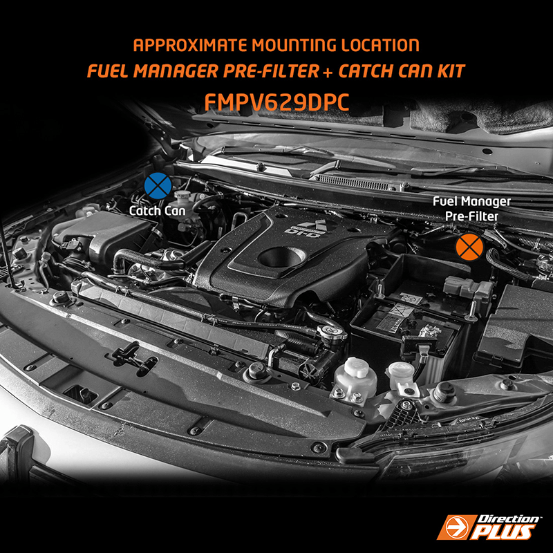 Direction Plus Fuel Manager Pre-Filter and Catch Can Kit Pajero Sport/Triton FMPV629DPC