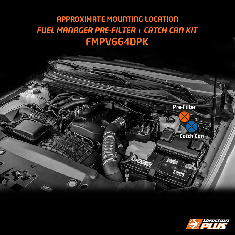 Direction Plus Fuel Manager Pre-Filter and Catch Can Kit Ranger/Everest Bi-Turbo FMPV664DPK