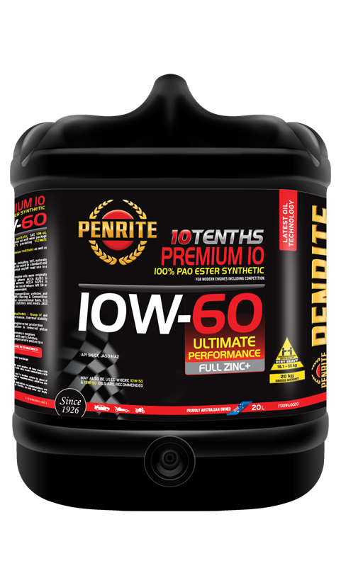 Penrite 10 Tenths Premium 10W-60 Engine Oil 20L