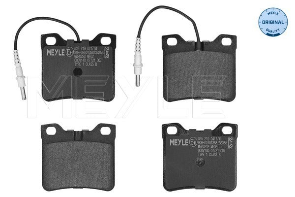 MEYLE Rear Brake Pads - Ate Calliper 025 219 0417W