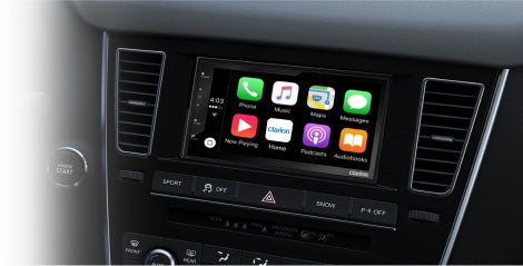 Clarion Audio Double Din 6.8In Mechless Av Receiver With Bluetooth, Carplay & Android Auto FX450