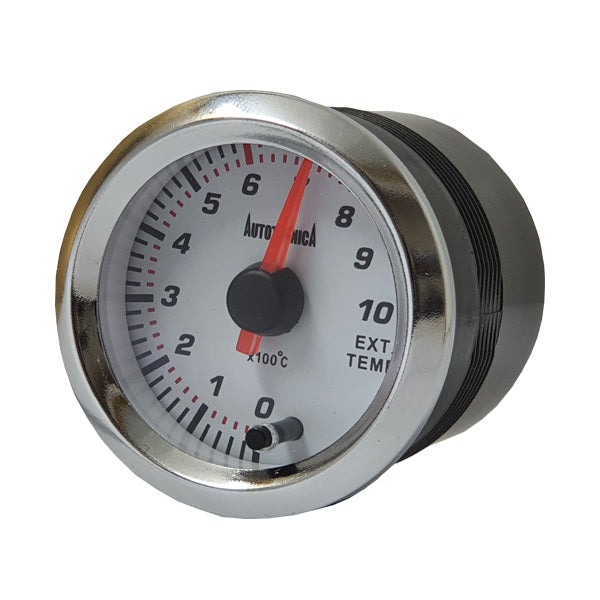 Autotecnica EGT/Pyro Gauge 0-1000c White/Chrome 52mm G6149G7W
