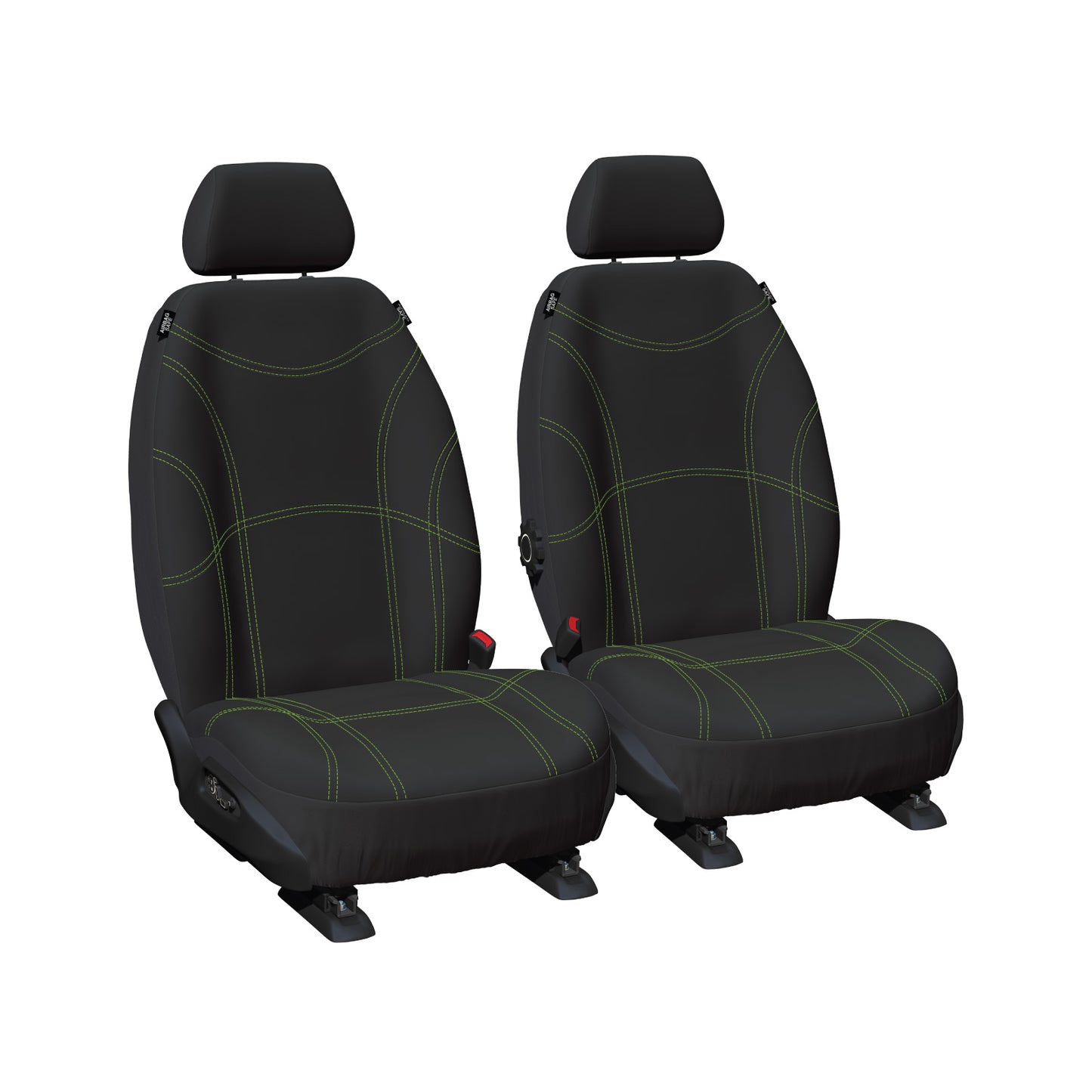 Sperling Getaway Neoprene Front Black - Green Stitch Seat Covers Suits Outback BT 2020-On RM1266GBG