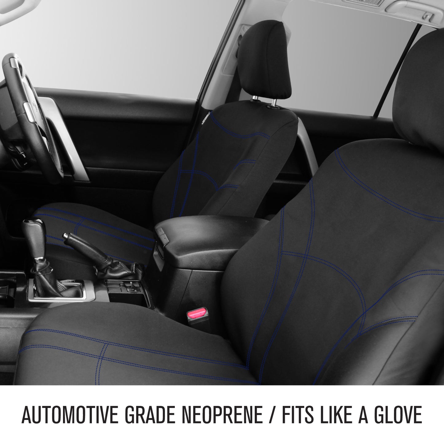 Sperling Getaway Neoprene Front Black - Blue Stitch Seat Covers Suits BT50, Everest, Ranger 2011-2022 RM1003GBL