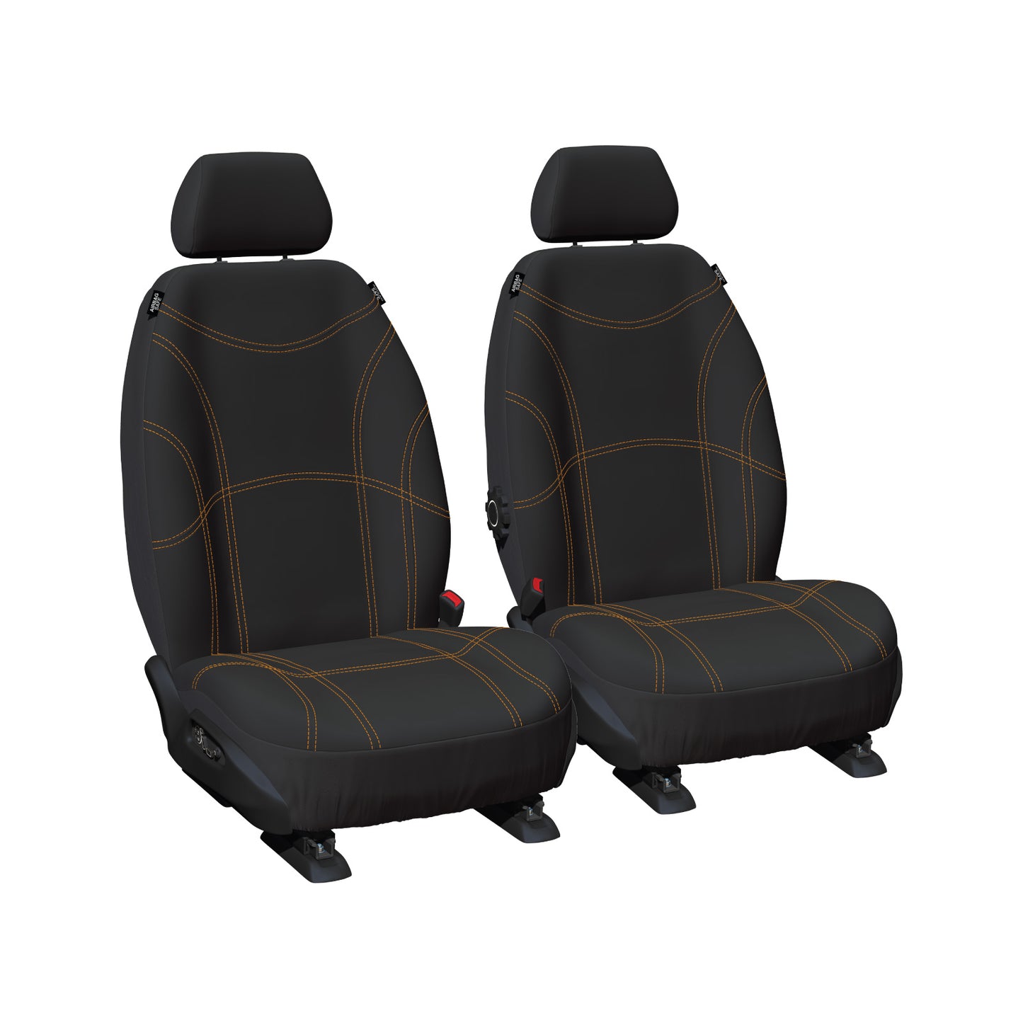 Sperling Getaway Neoprene Front Black - Orange Stitch Seat Covers Suits BT50, Everest, Ranger 2011-2022 RM1003GBO