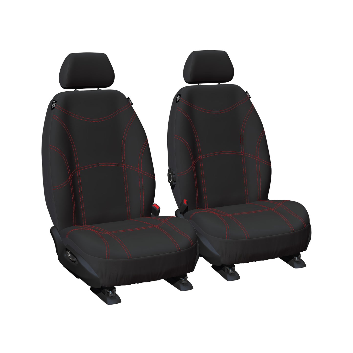 Sperling Getaway Neoprene Front Black - Red Stitch Seat Covers Suits GS ZS ZST 2017-On RM1102GBR