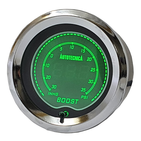 Autotecnica 52Mm Turboboost Chro/Blk Rim 7Col GLCB