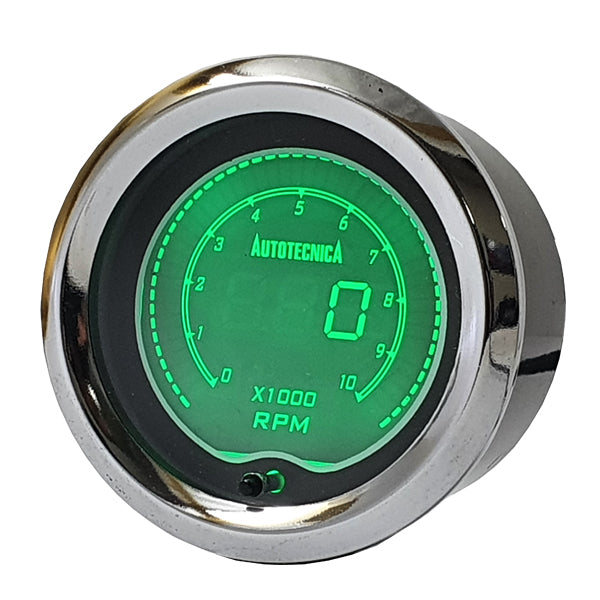 Autotecnica Digital Tachometer Electronic LCD Gauge 52mm GLCT