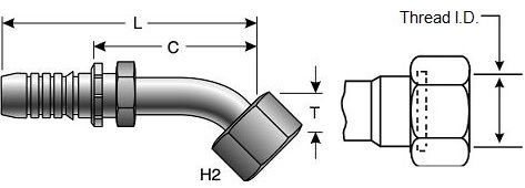 Gates 16Gs-16Fforx45S 7347-31555