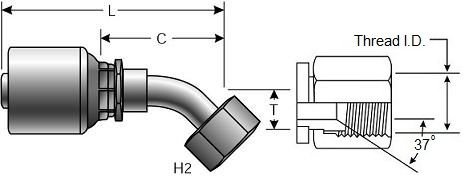 Gates 12G-12Fjx45S Coupling 7103-46425
