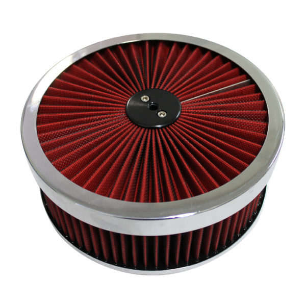 Autotecnica 14In Carburettor Air Filter With Cotton Top & Recessed Base HFL14R