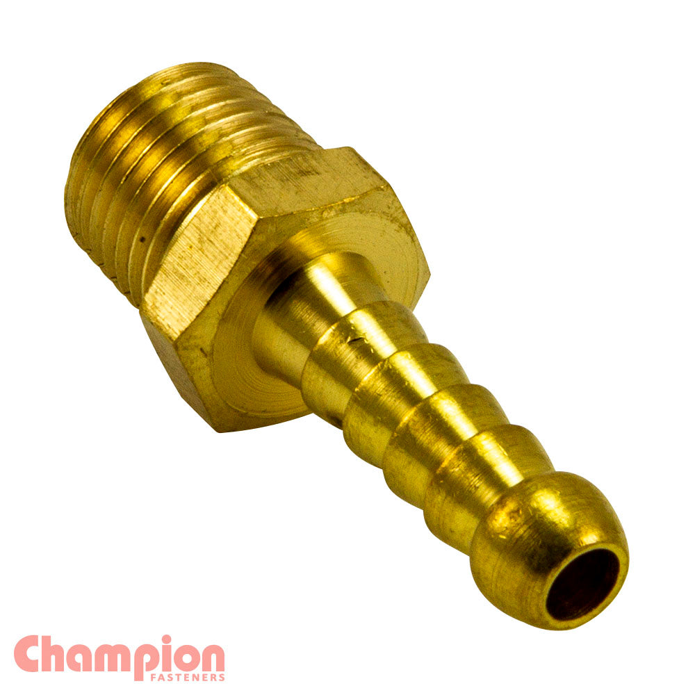 Champion Fasteners Hose Tail Straight Male Brass 1/2In X 1/4In P307