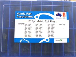 Circlips Australia Roll Pin Kit-315Pc Metric HP118