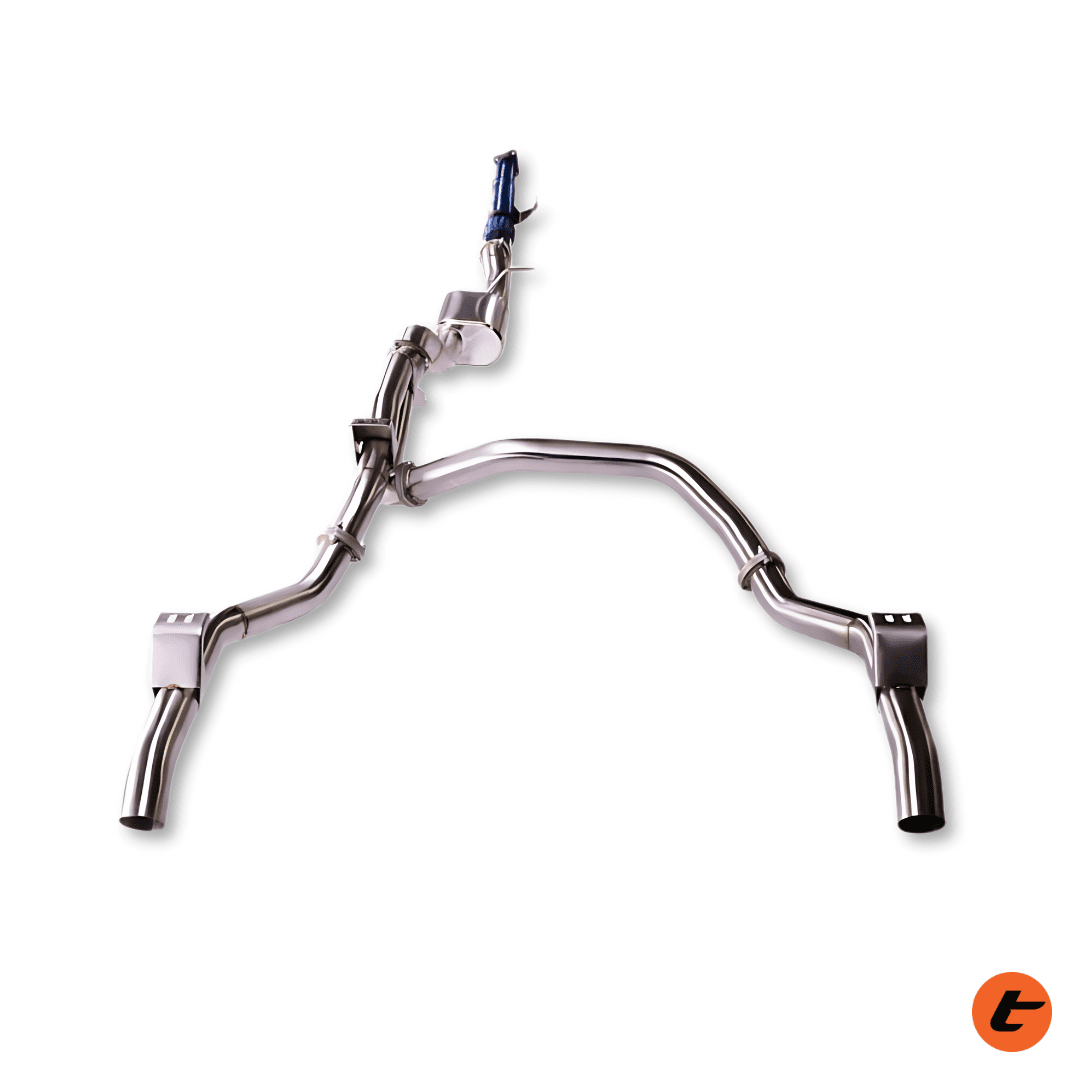 Torqit 79 Series 3.5in 4.5L Dual Cab S/S Turbo Back Performance Exhaust - DPF Delete