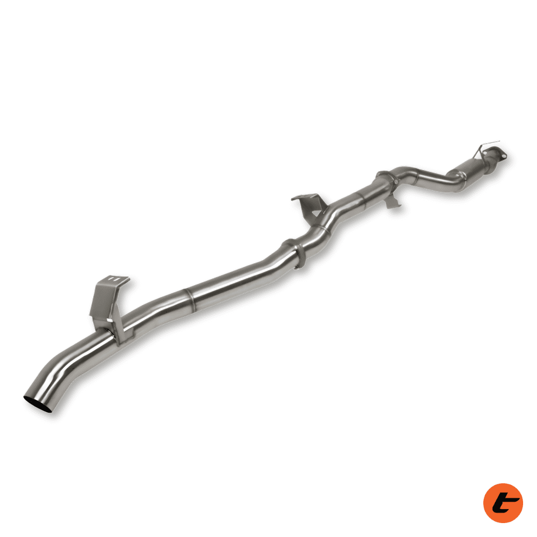 Torqit 79 Series Dual Cab DPF back 3.5in S/S Performance Exhaust. NO Muffler