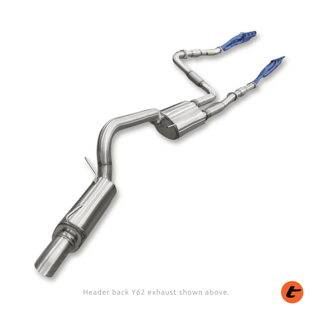 Torqit Patrol Y62 5.6L Series 1 - Series 5 (01/2013 on ) Twin 3in into Single 3in Cat Back