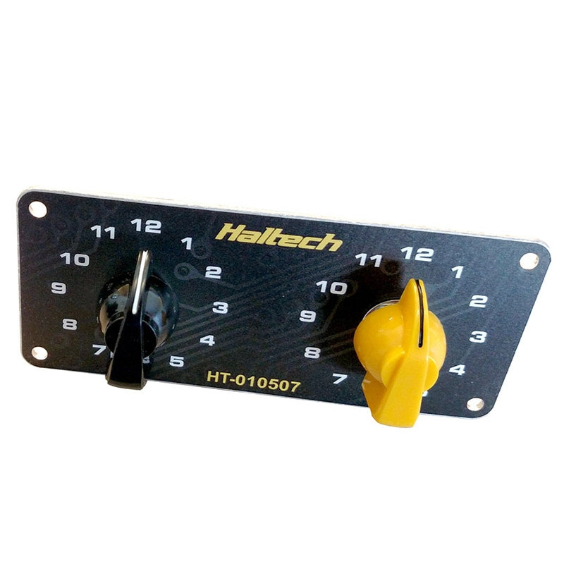 Haltech Dual Switch Panel Only - includes Yellow knob HT-010507