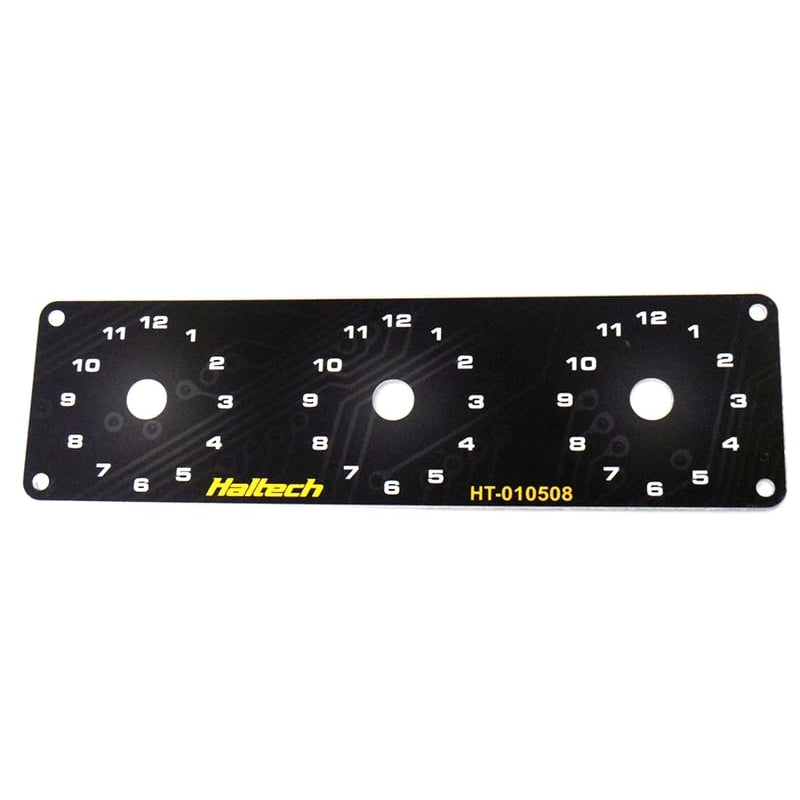 Haltech Triple Switch Panel Only - includes Yellow & Red knobs HT-010508
