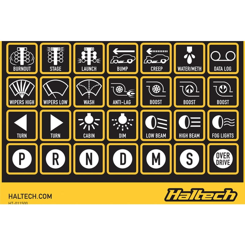 Haltech CAN Keypad Label Set HT-011500
