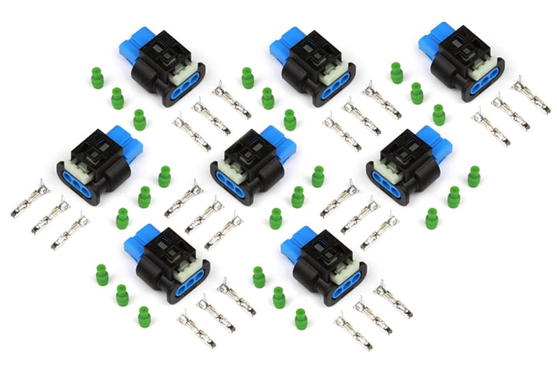 Haltech Plug and Pins Only - Ford Coyote 2nd Generation Ignition Coil Plugs - 2015-2017 (Set of 8) HT-030403