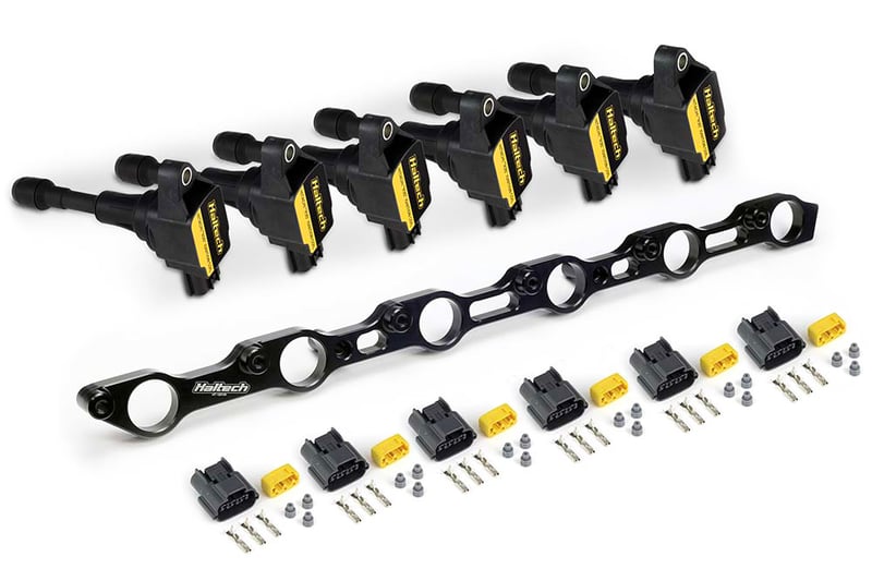 Haltech R35 Coil Bracket Kit for Toyota JZ- Includes bracket , coils and connectors HT-120200