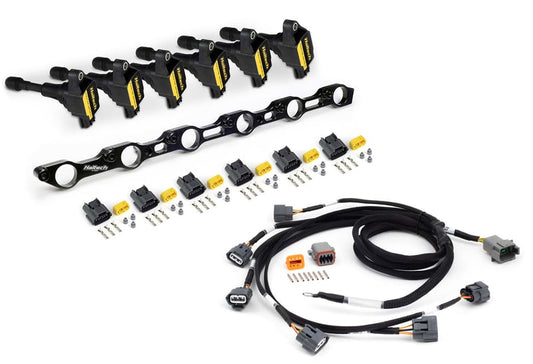 Haltech R35 Coil Conversion Kit for Toyota JZ- Includes bracket , coils, connectors and harness HT-120201