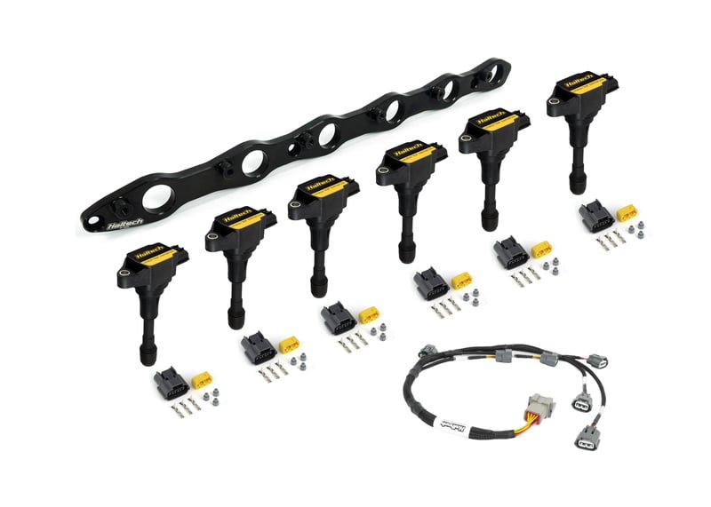 Haltech R35 Coil Bracket Kit for Nissan RB Includes Bracket , Coils, Connectors and Harness HT-120203