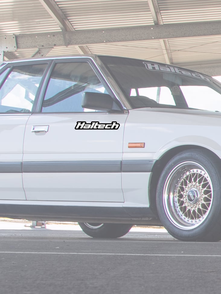 Haltech Sticker 200mm - Black & White HT-300111