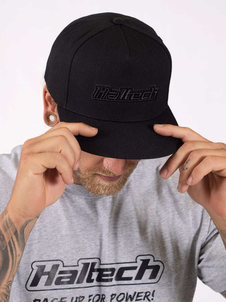 Haltech Snap Back Cap Black on Black