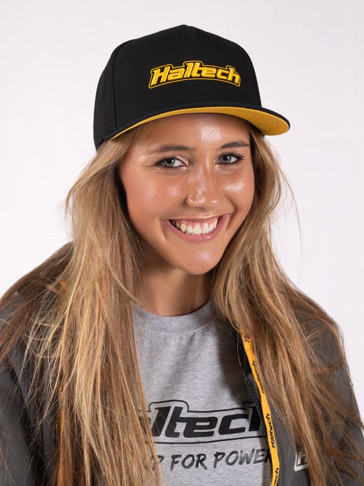 Haltech Snapback Cap Black Yello Logo