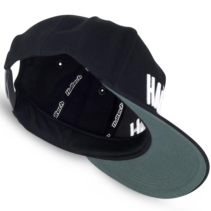 Haltech Snap Back Cap Black with White Text