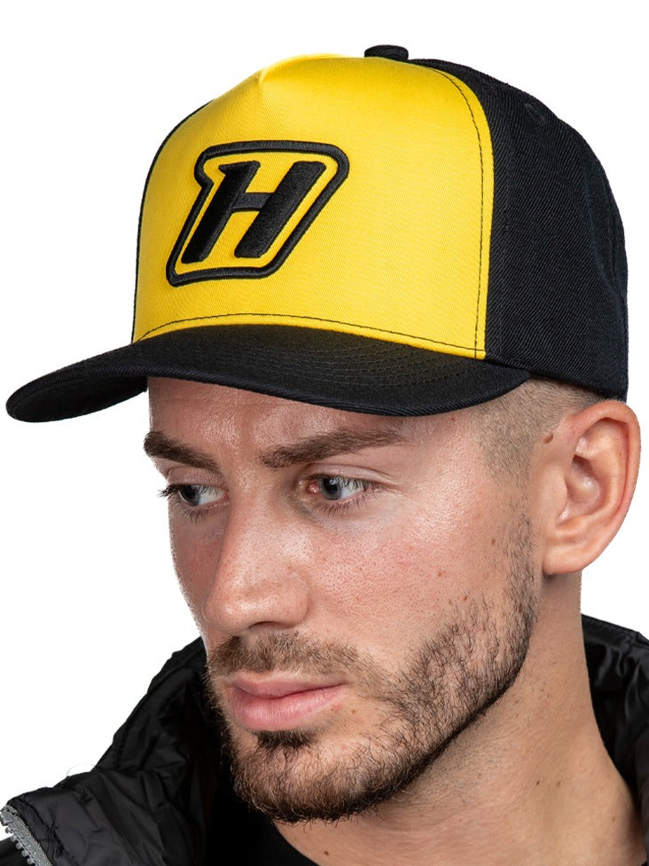 Haltech Snap Back Cap Yellow with H Logo