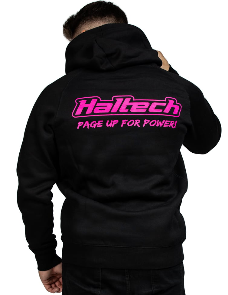 Haltech Classic Hoodie Black Pink - Extra Large