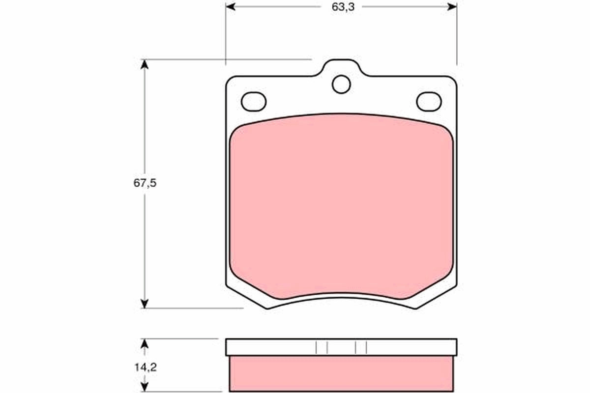 TRW Brake Pad Set GDB122