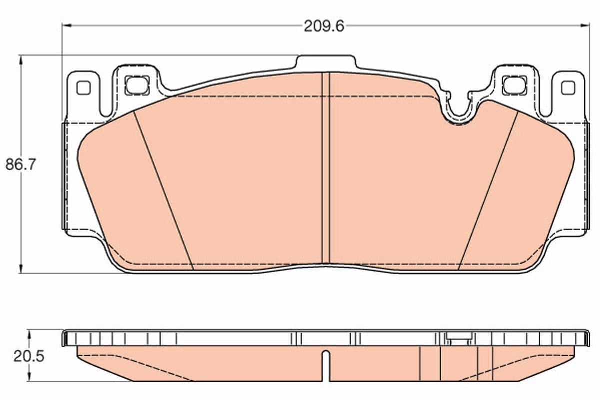 TRW Brake Pad Set GDB2020