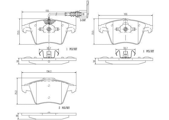 Brembo Brake Pad Set P85082N