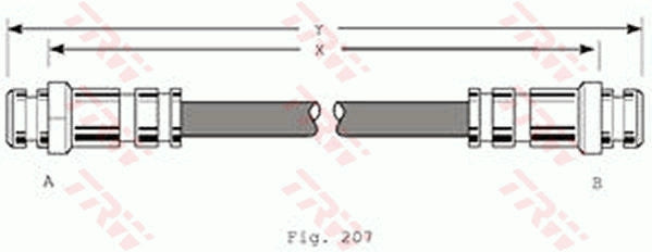 TRW Brake Hose PHA167