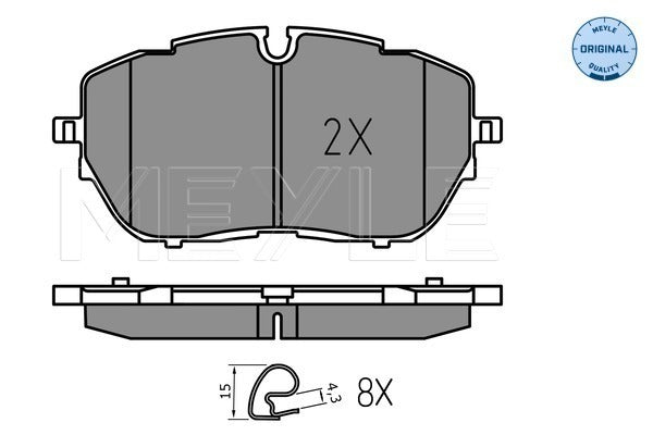 MEYLE Brake Pad Set 025 222 1818