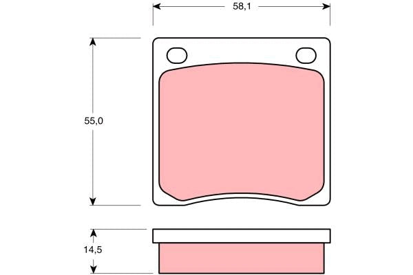 TRW Brake Pad Set GDB126DT