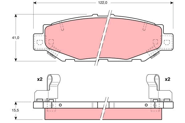 TRW Brake Pad Set GDB1185DT