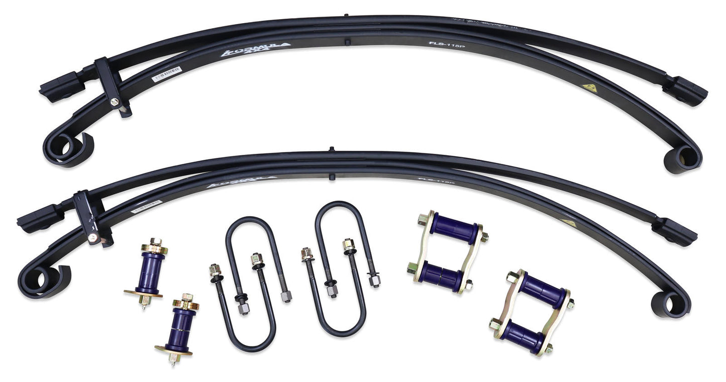 Formula 4x4 Parabolic Leaf Spring Kit - 50mm Lift at 400-600kg to suit Toyota LandCruiser 78, 79 Series 2007-on (does not suit 76 Series)