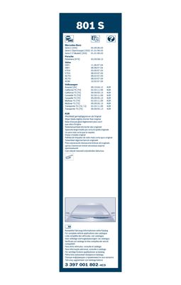 Bosch Wiper Blades Set 801S