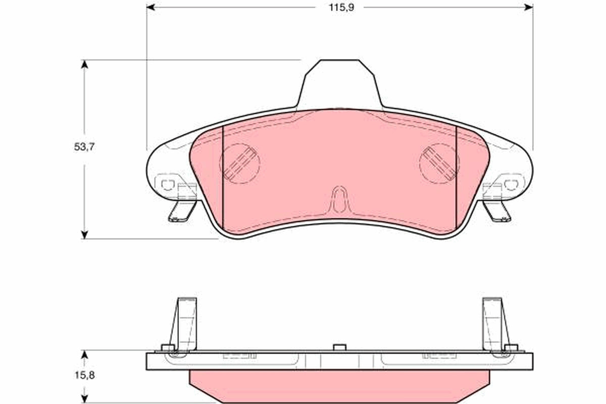 TRW Brake Pad Set GDB1580