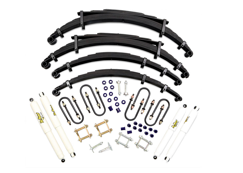 Raw 4x4 Suspension Lift Kit to suit Toyota LandCruiser 45/47 Series 1980-1986 (large spring eye) CRUS-006