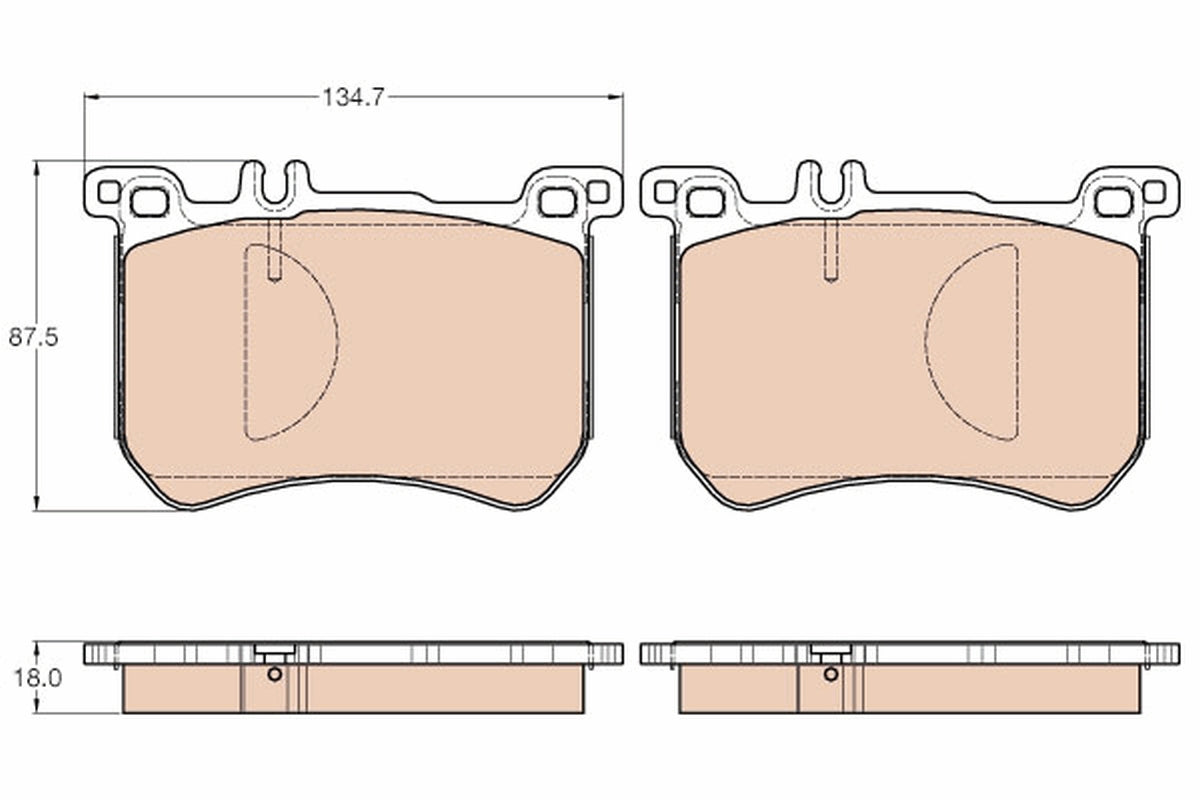 TRW Brake Pad Set GDB2013