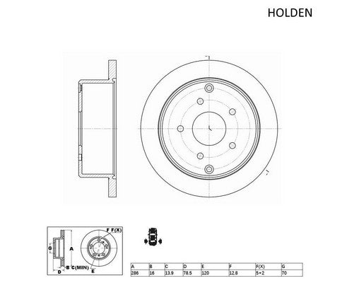 ACDelco Brake Rotor Single ACDR041