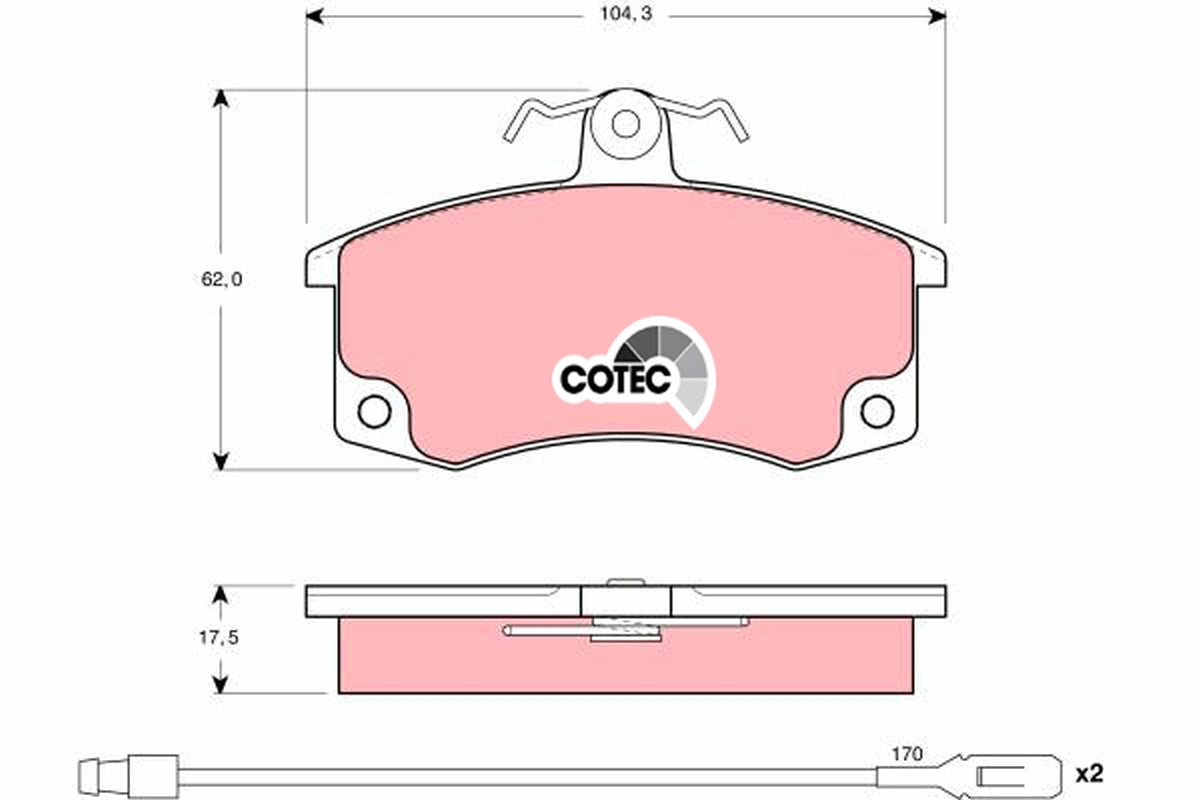 TRW Brake Pad Set GDB1446
