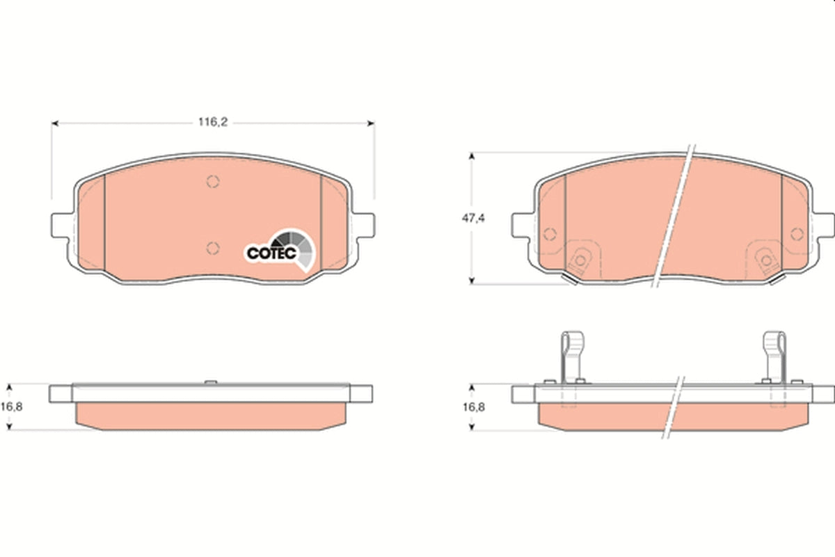 TRW Brake Pad Set GDB3369